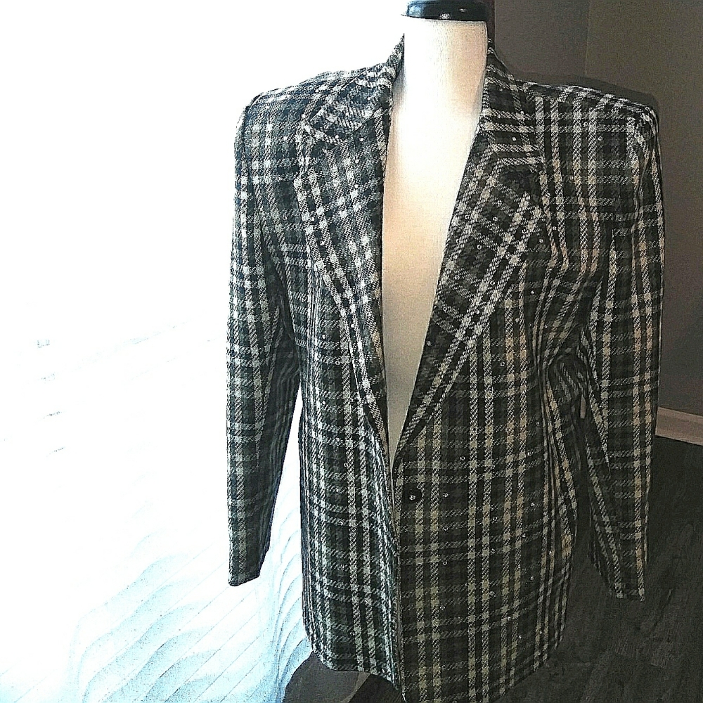 Vintage gray an black blazer